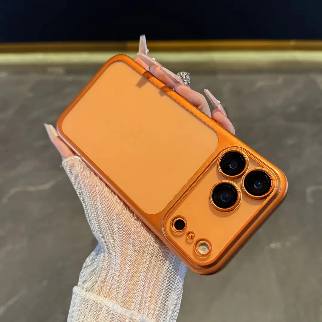 适用于苹果17promax手机壳新款磨砂电镀iPhone17全包镜头超薄防摔