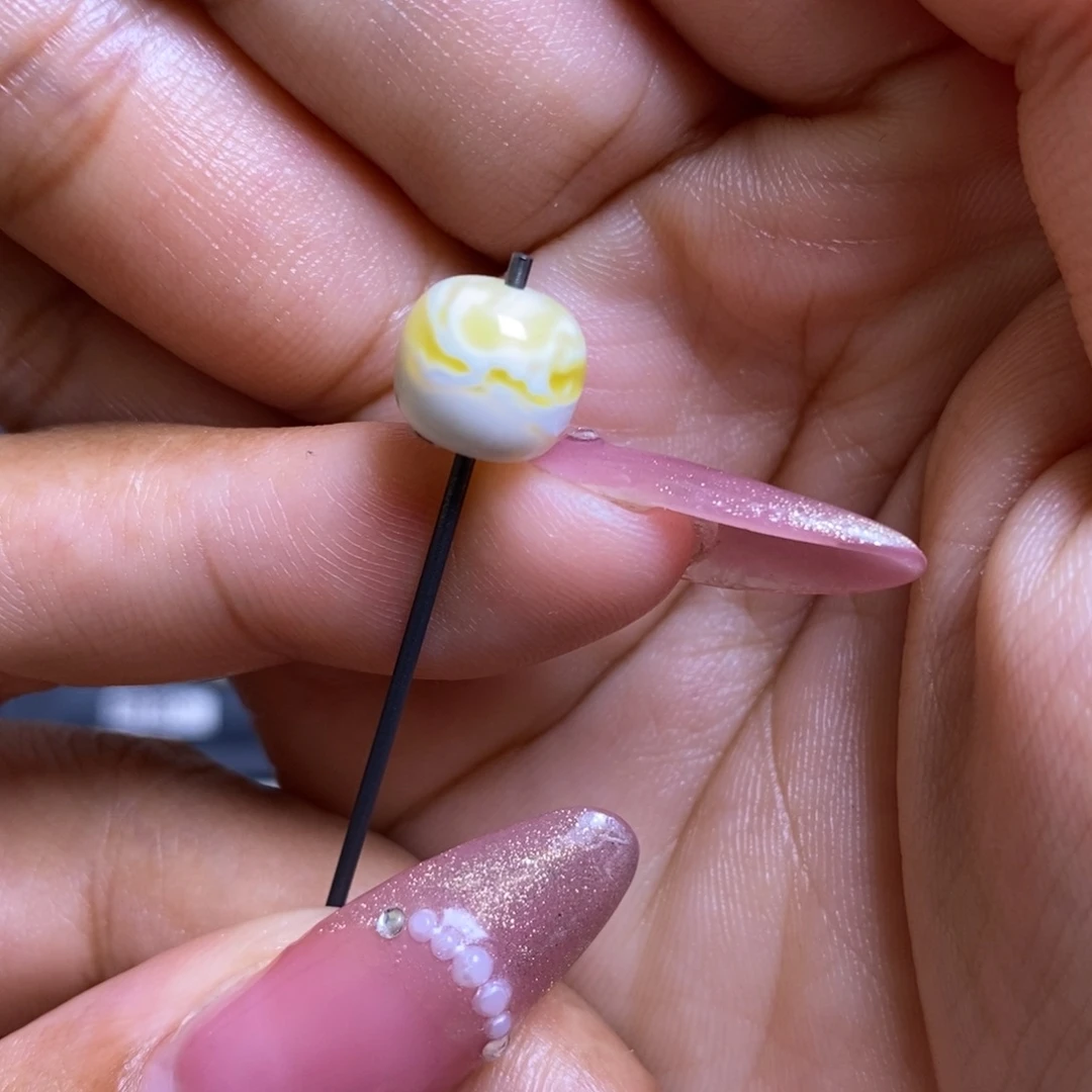 超***o蜜蜡未镶嵌珠宝奇石漆白橘金溶洞妖花9.4*8.6mm