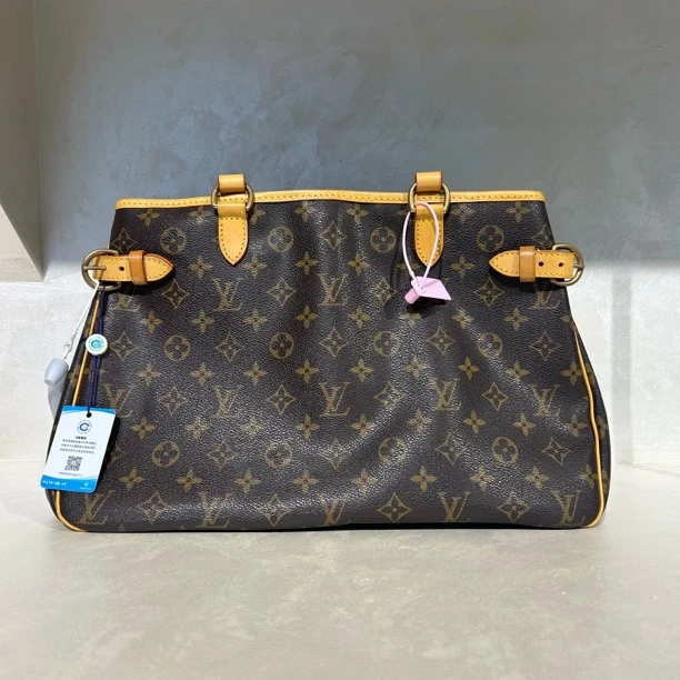 95新 LouisVuitton/路易威登 中古横版南瓜包中号托特包单肩包