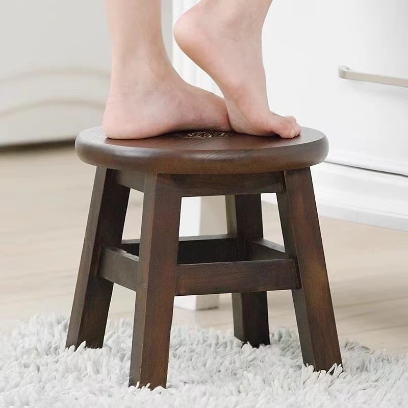 小凳子家用实木板凳儿童矮凳复古方凳客厅茶几凳垫脚换鞋凳高级感