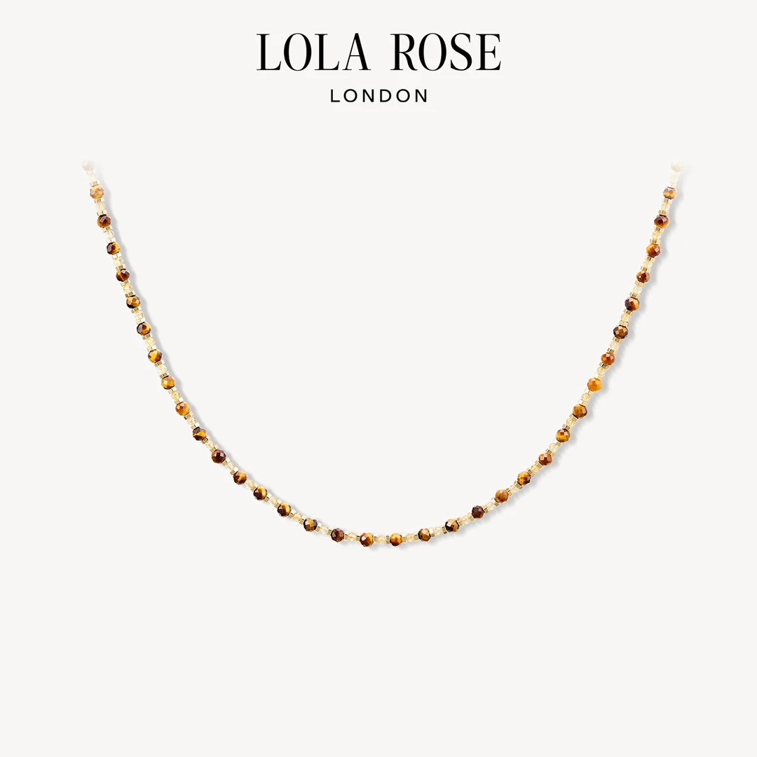 【秋上新】Lola Rose罗拉玫瑰日心说虎眼石秋季串珠锁骨项链女臻选-