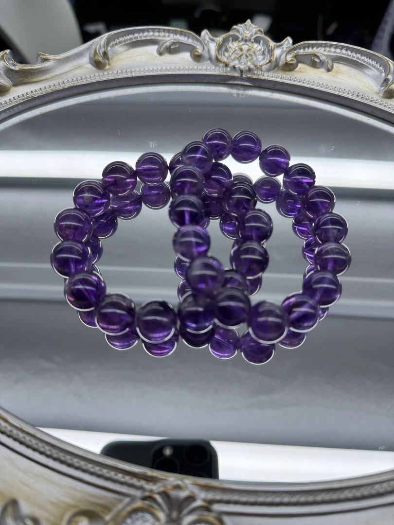 【然之傲】T057    紫幽灵水晶手串天然水晶(多样性发其一)