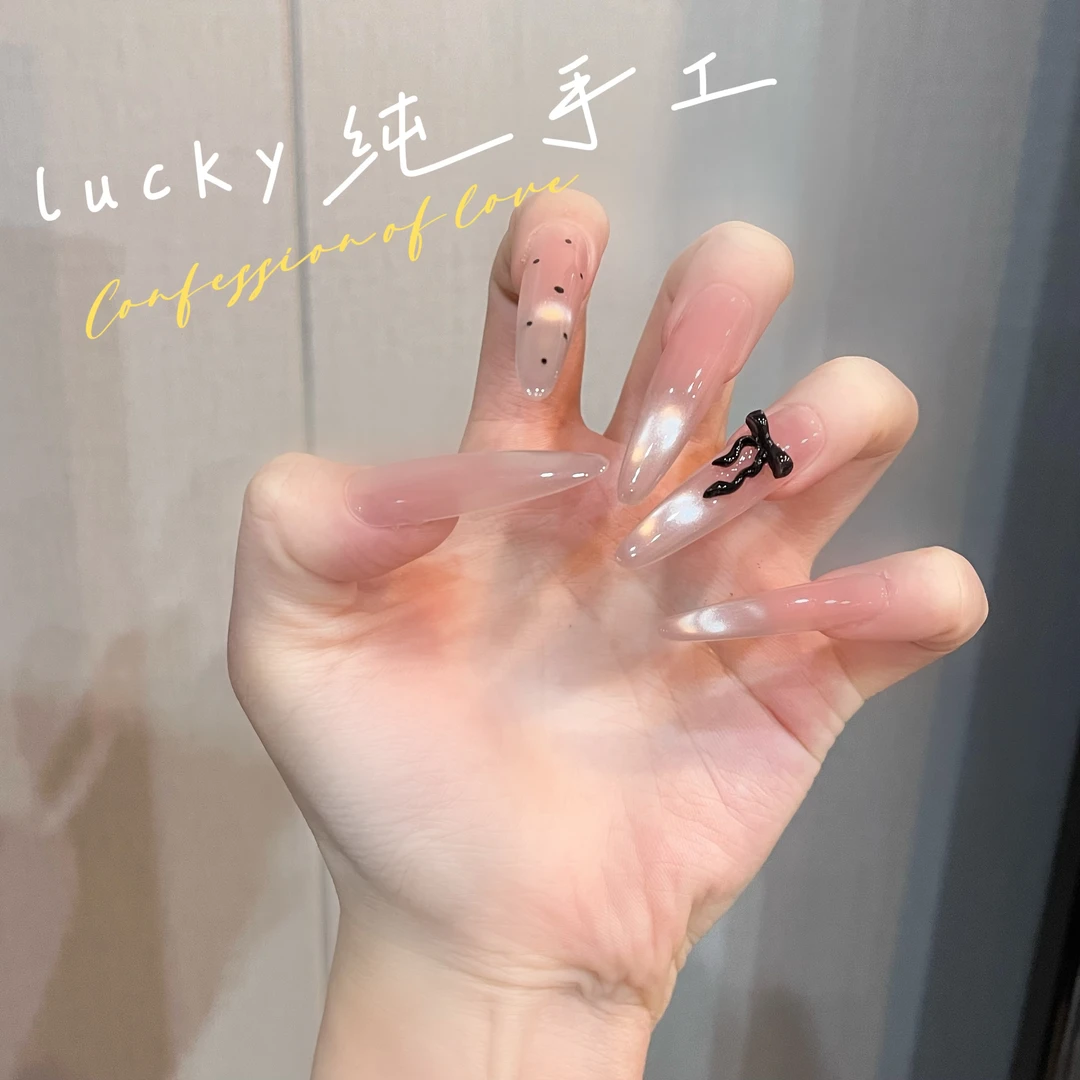 【2B14】芭蕾之梦纯手工精品重工美甲穿戴甲盲盒百搭精致显白穿戴甲