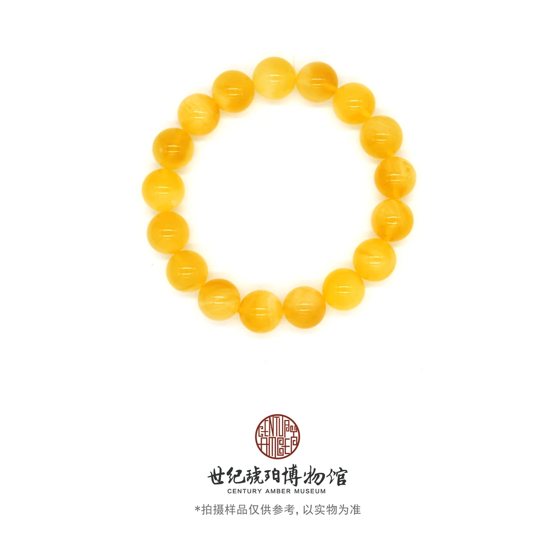 天然蜜蜡手链手串圆珠12mm约13g蜜蜡手串-24000956