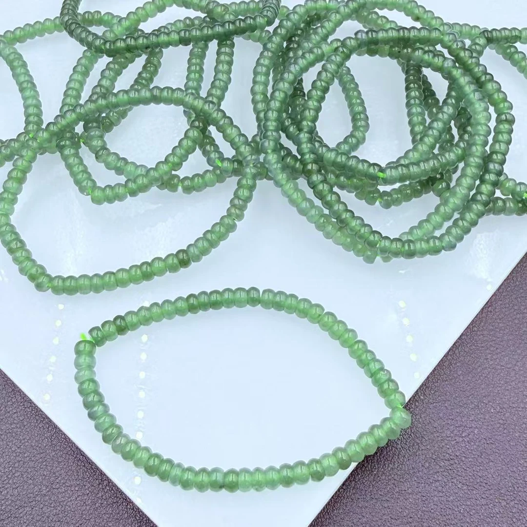 「戴琴珠宝」FR6163-翡翠5mm左右单圈手串（多样性发其一）