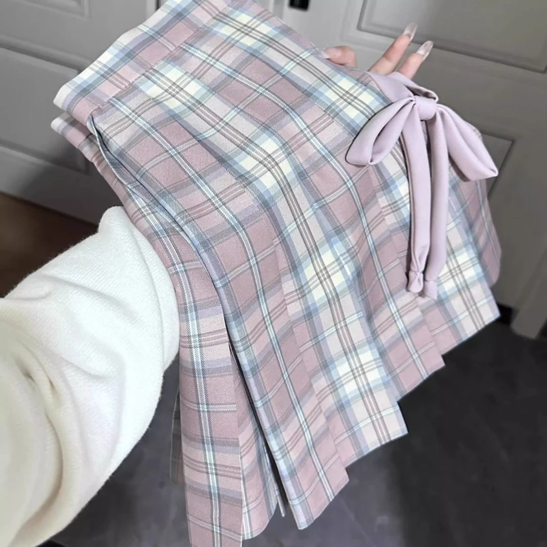 樱奈春时/正版jk格裙日系百搭粉色少女格子半身裙校供学院风短裙