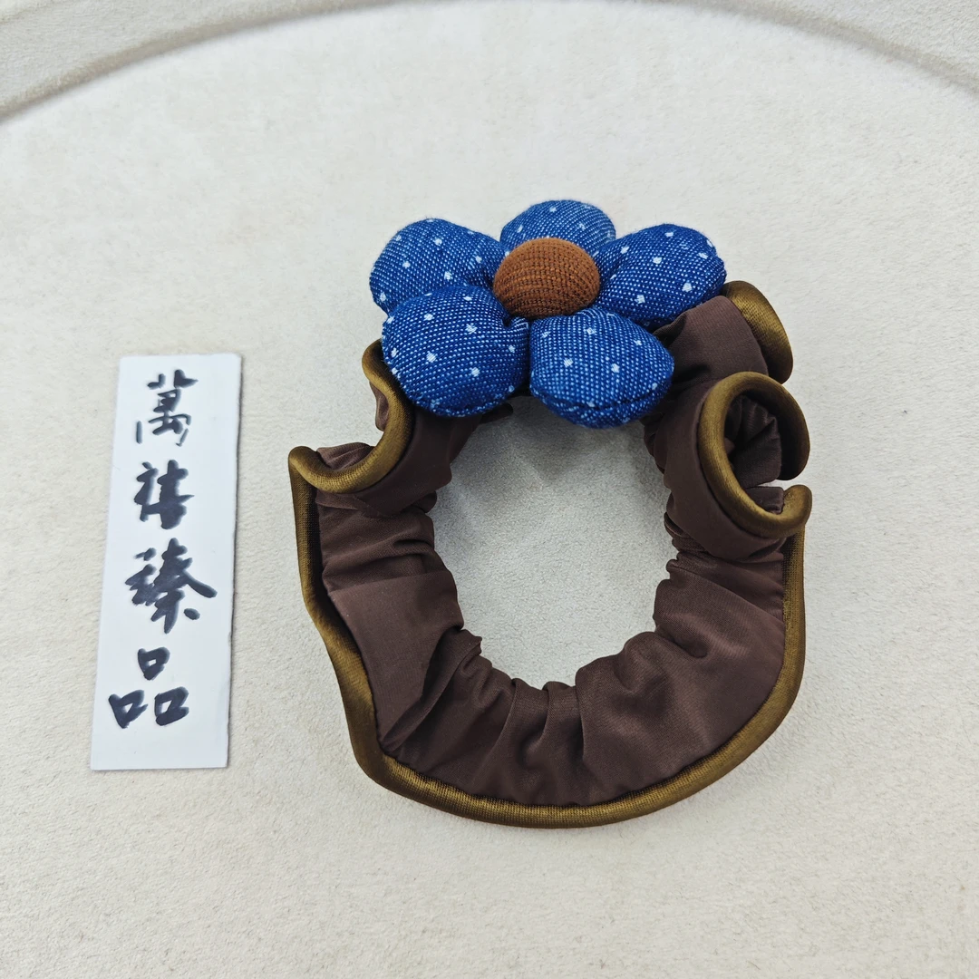 咖色牛仔小花发圈161 yb