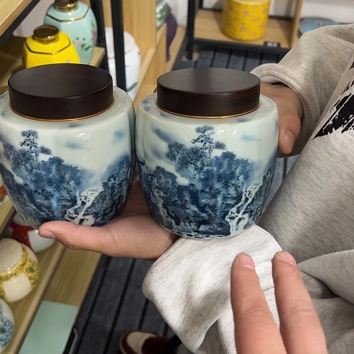 茶叶罐陶瓷家用储物罐瑕疵福利品介意勿拍