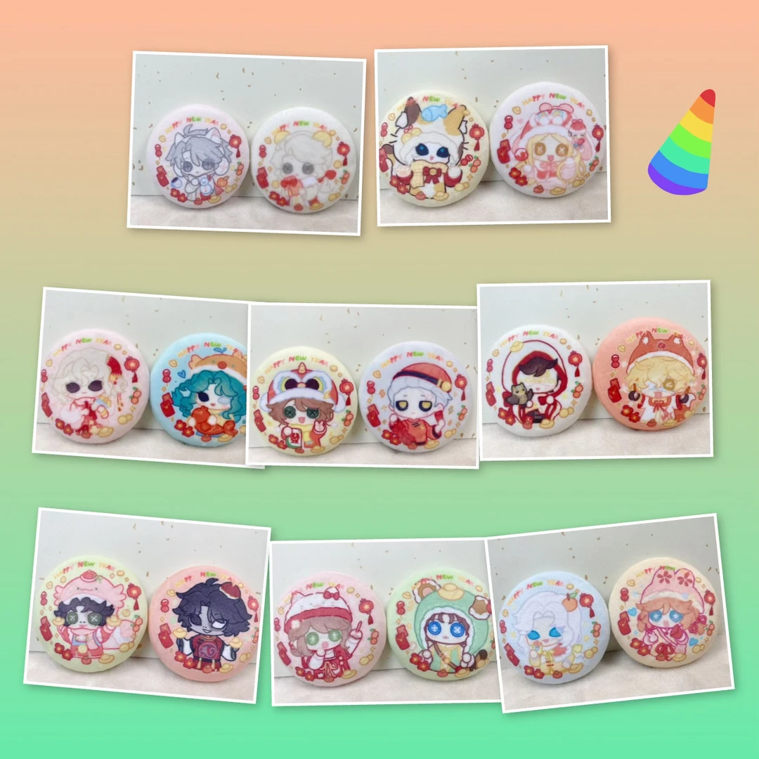 （拆盒）同人周边棉花糖系列绒绒吧唧徽章盲盒代拆