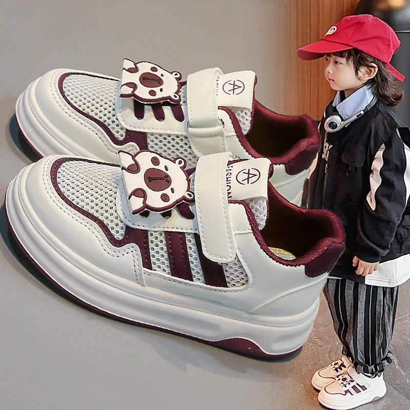 休闲鞋2025夏季透网女童百搭板鞋中大童时尚男童网鞋学生鞋子