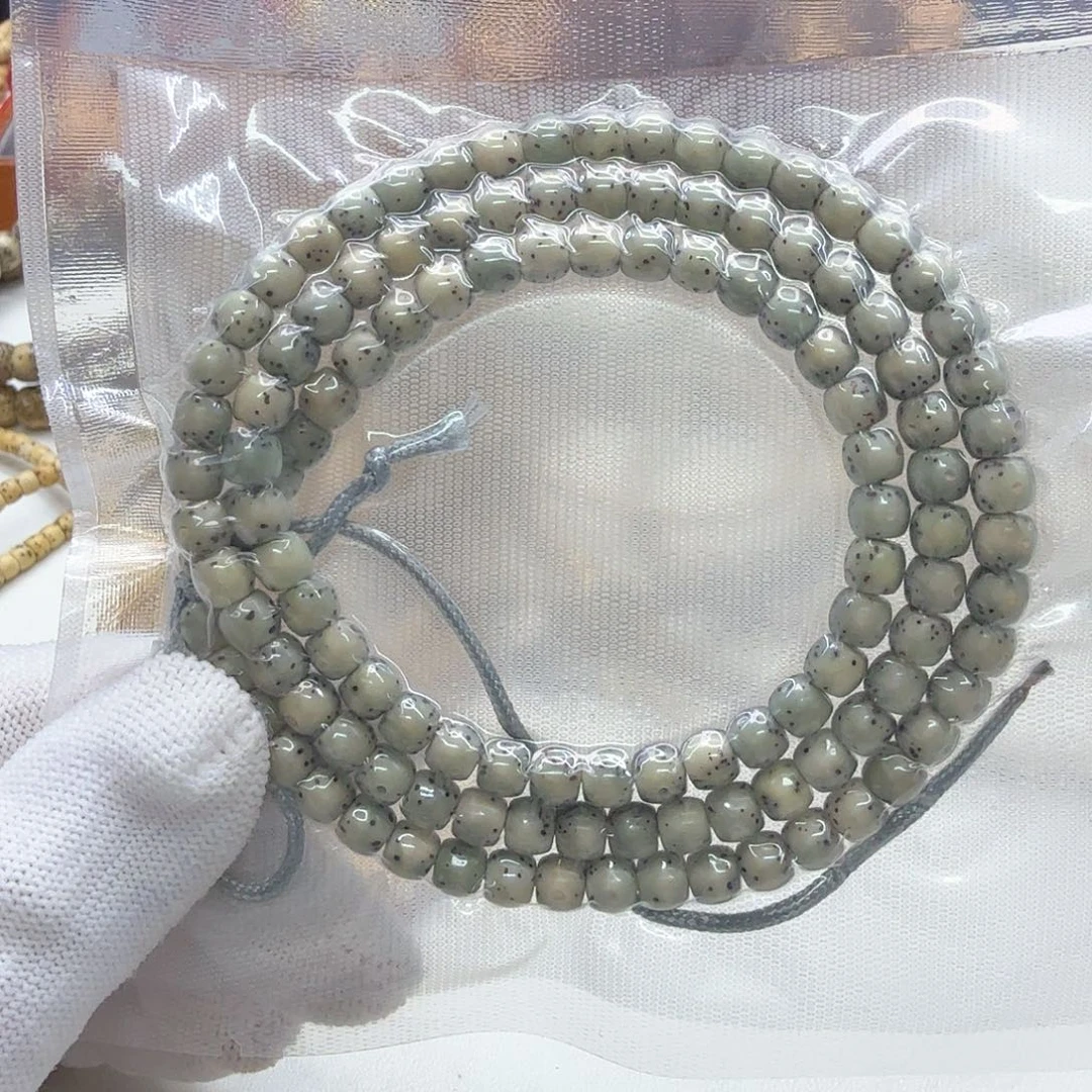 星月菩提手串47梵天糯冰绿幽灵大眼睛通体6左右108