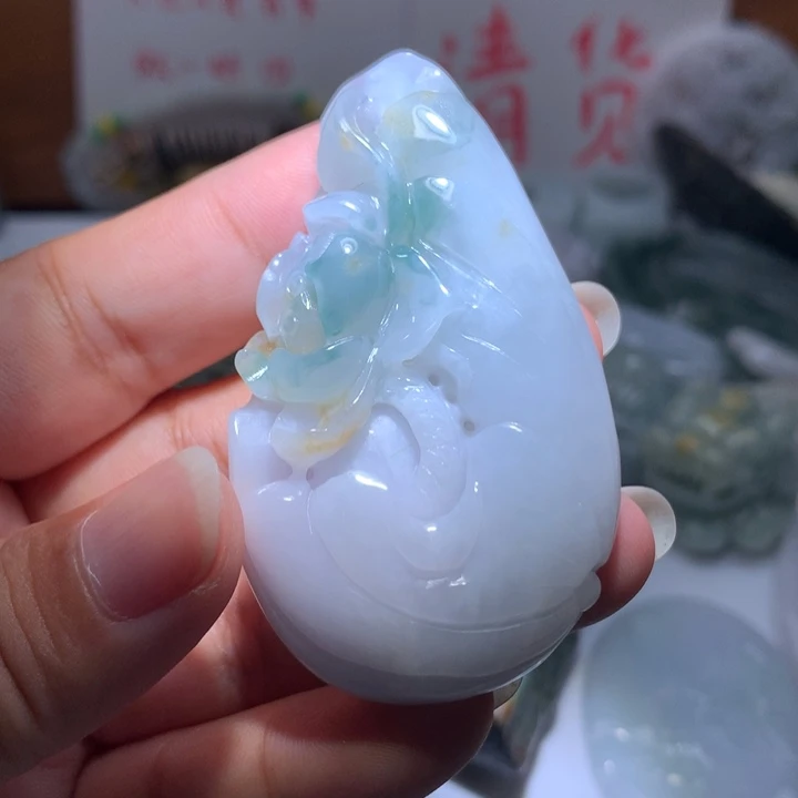 翡翠未镶嵌颈饰保真天然A货翡翠