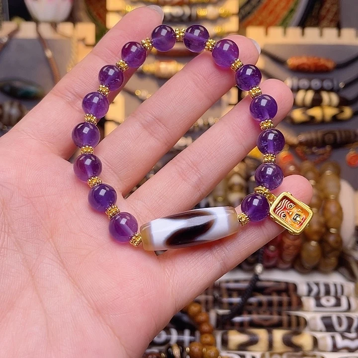 玛瑙/玉髓未镶嵌天珠手串