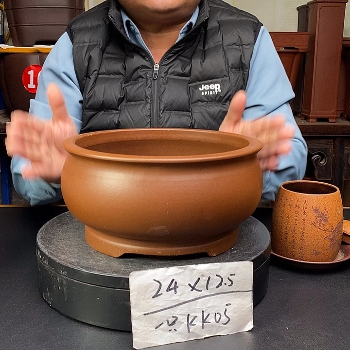 紫砂花盆货号一只KK005