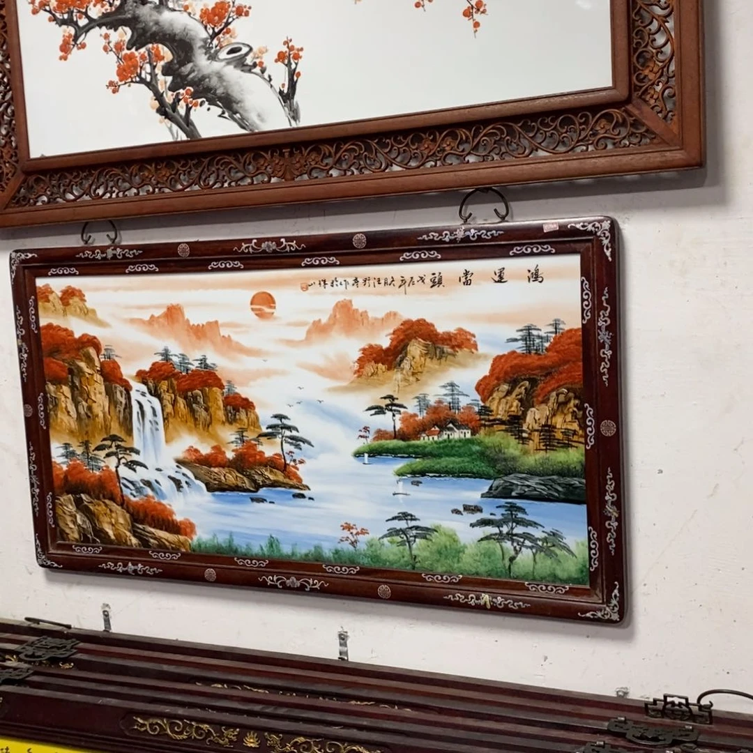 瓷片1.2*66*1景德镇瓷板画柴窑烧制