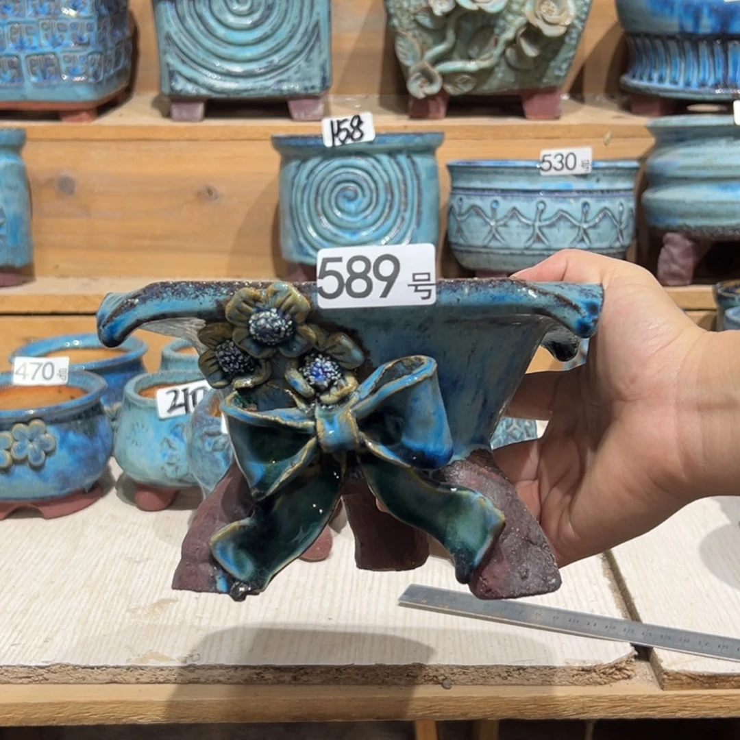 尚雅陶坊多肉花盆，内口径13.5×13微瑕