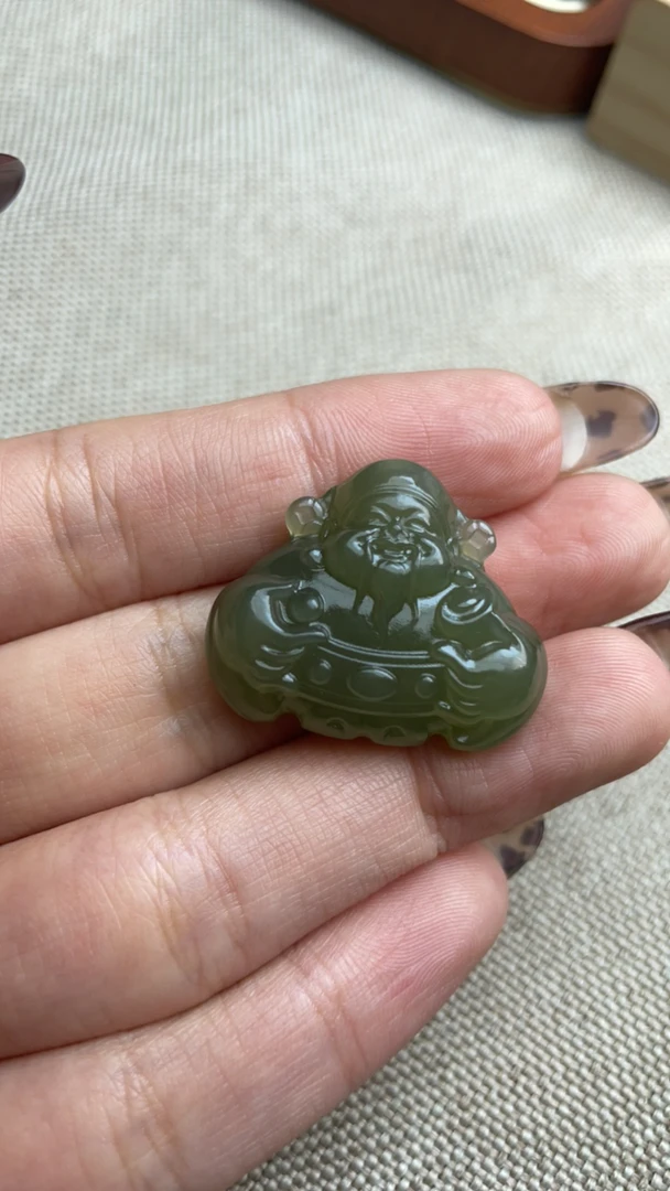 天然和田玉财神爷