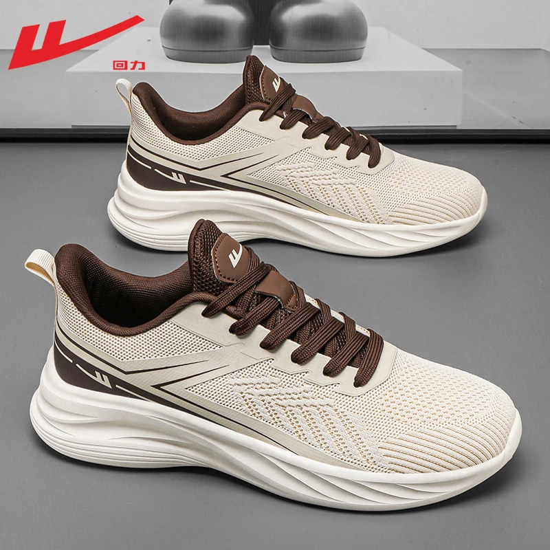 回力轻便运动鞋男款2025夏季新款网面超轻缓震软底百搭飞织跑步鞋