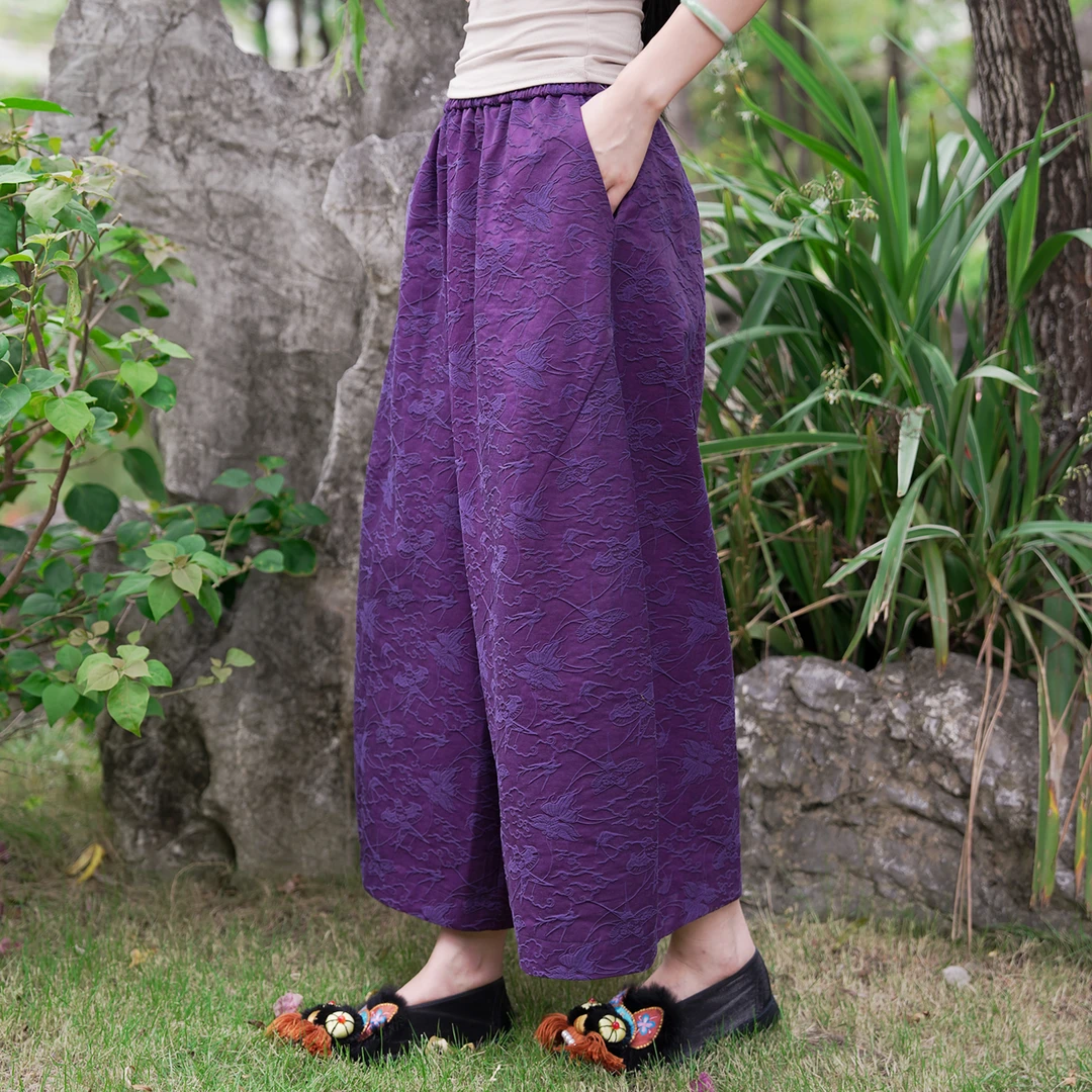 一枕槐安·【脏脏裤】新中式国风复古休闲百搭女装秋冬民族风长裤