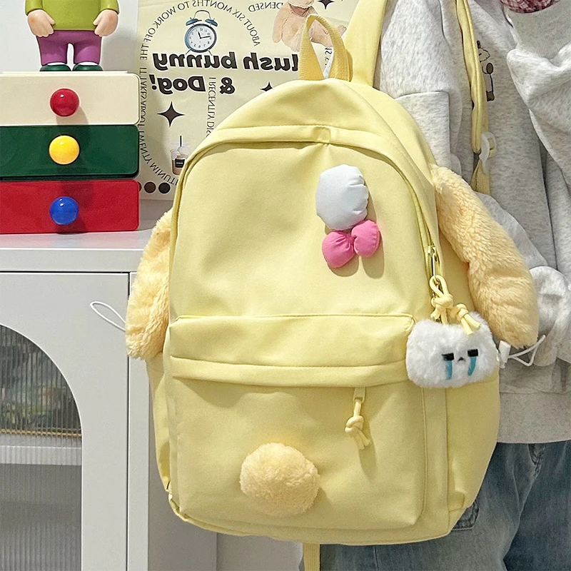 新款可爱饼饼森系少女背包初高中学生大容量书包高颜值双肩包