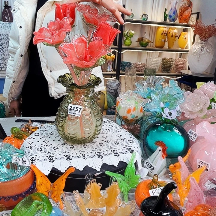 5花1瓶家悦美居琉璃摆件