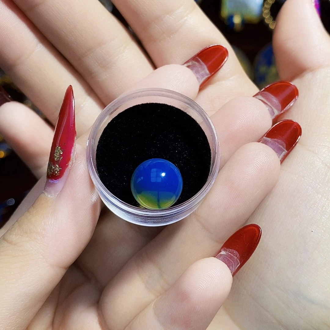 蓝珀珠宝奇石未镶嵌･****呀多米皇家蓝10.8mm