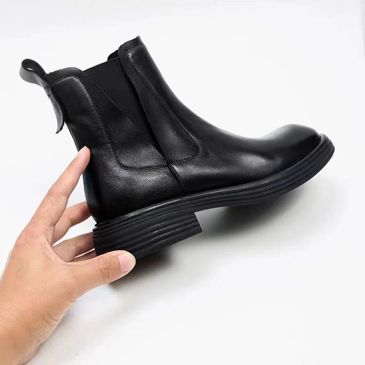 GD切尔西短靴女平底真皮单靴新款厚底短筒靴及踝靴女踝靴CKR 585