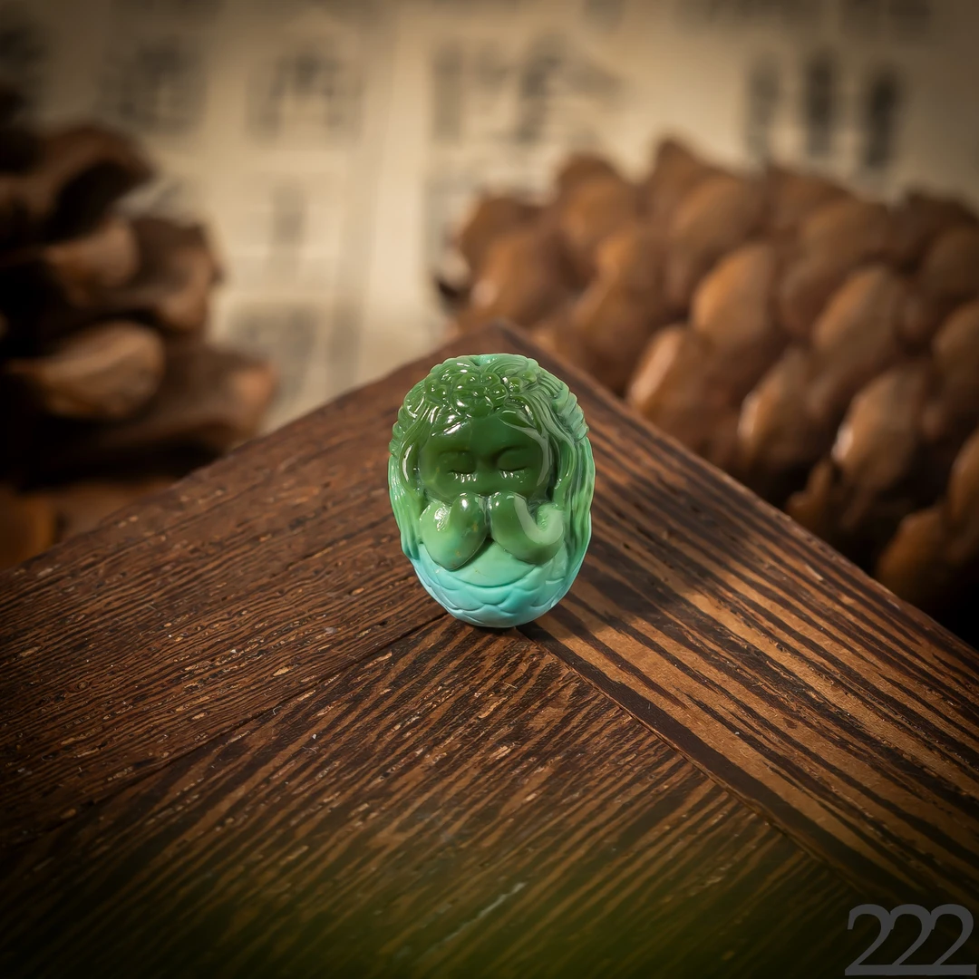 【世间臻宝】绿松雕刻件/15*11*8mm/多样性发一件/SS222/孤