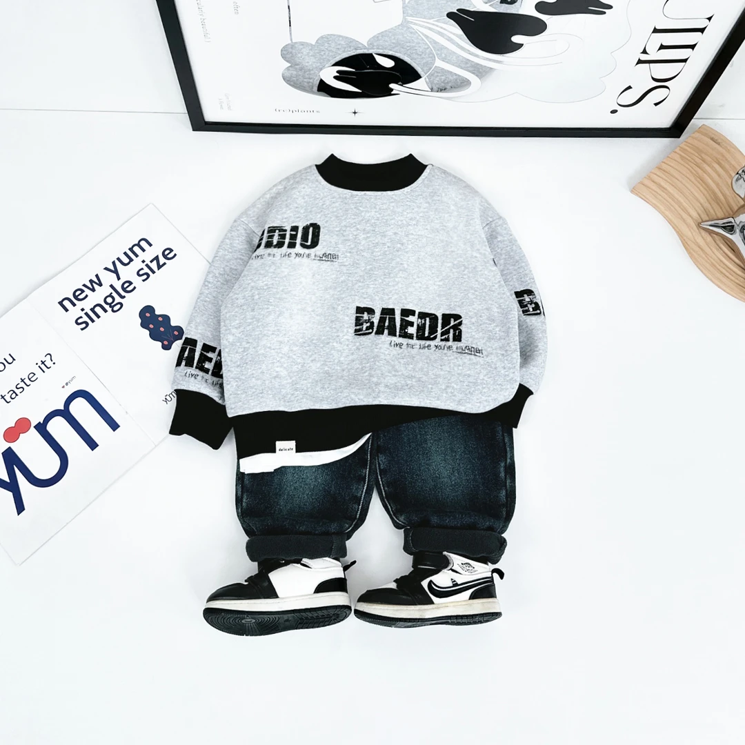 儿童卫衣加绒款长袖2025新款秋冬装男童 D-BD89937 悠悠童话童装