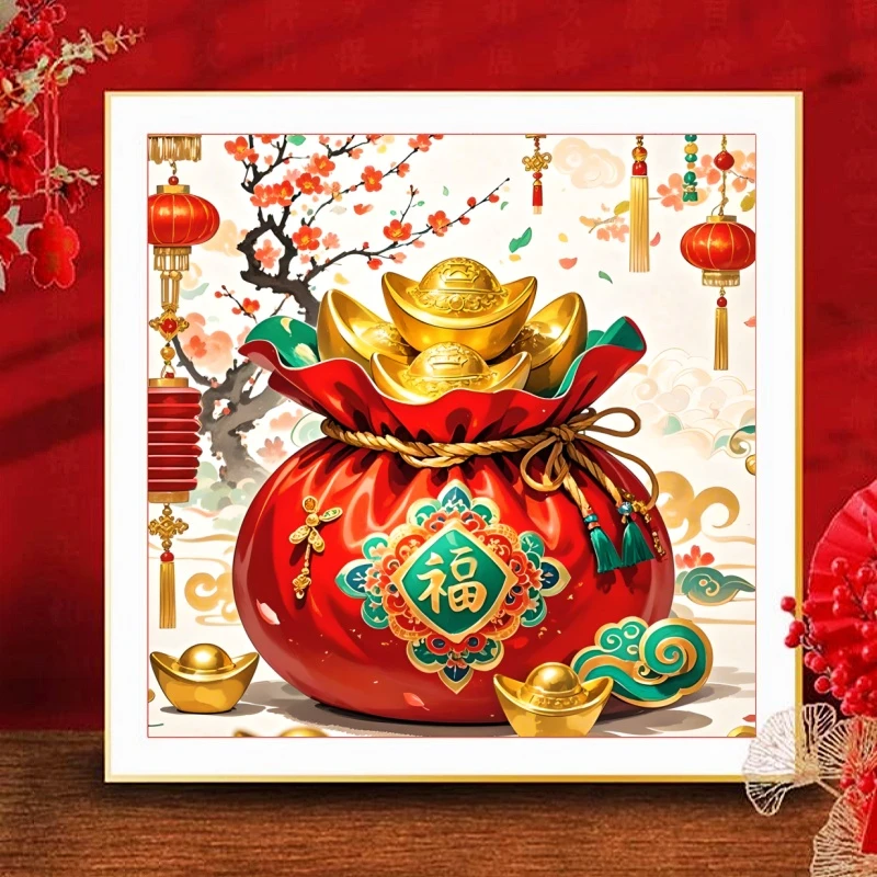 针情针艺福袋十字绣代代福2025新款玄关客厅走廊卧室高级年轻48色