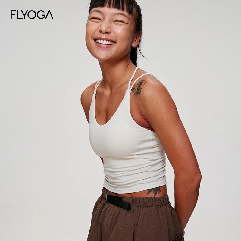 FLYOGA 飞蓝云织固定一体杯背心瑜伽普拉提运动背心51106