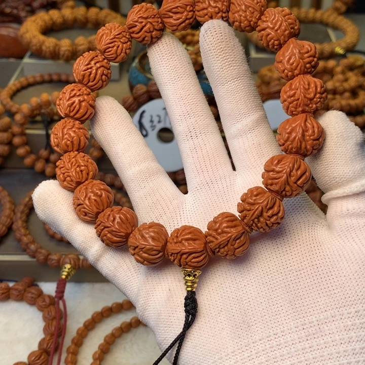 桃核手串秦岭龙纹