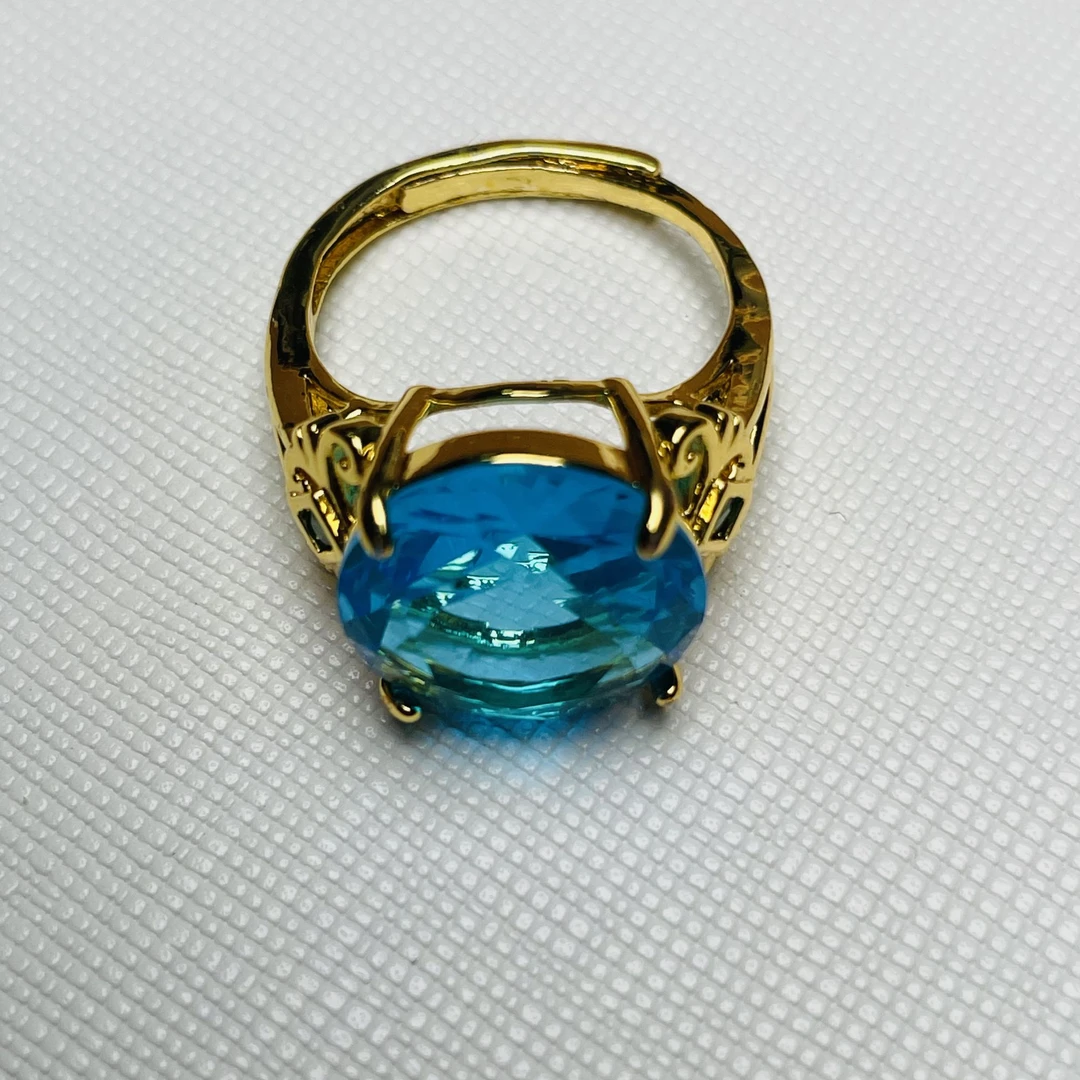 【誉青甄选】F307-1蓝色开口戒指多样性发一件
