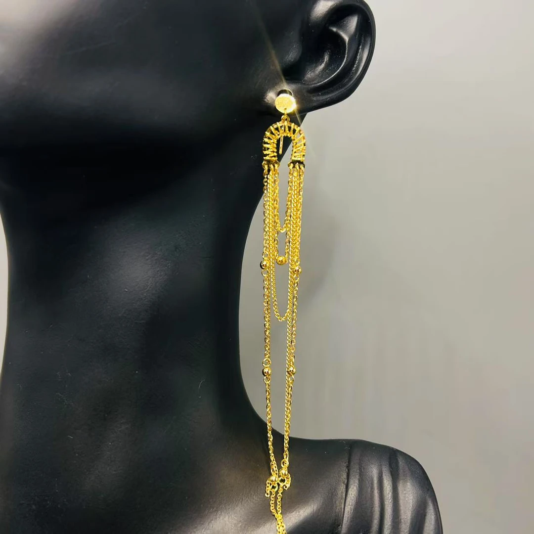 A播 7.43g足金999耳饰 e