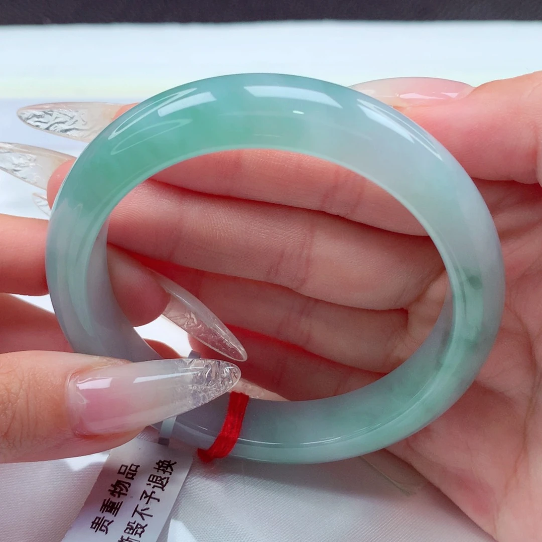 翡翠手镯未镶嵌天然缅甸翡翠A货手镯 14号