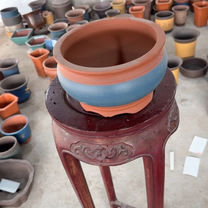 紫砂紫砂花盆23*14