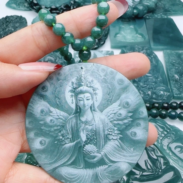 翡翠未镶嵌颈饰多样性发货天然A货翡翠