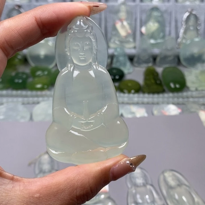 蛇纹石玉颈饰未镶嵌山***～