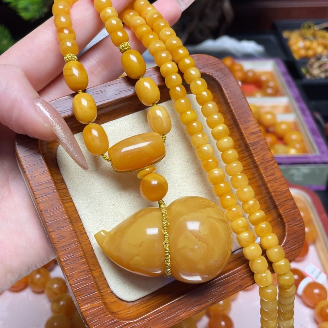 蜜蜡颈饰未镶嵌项链