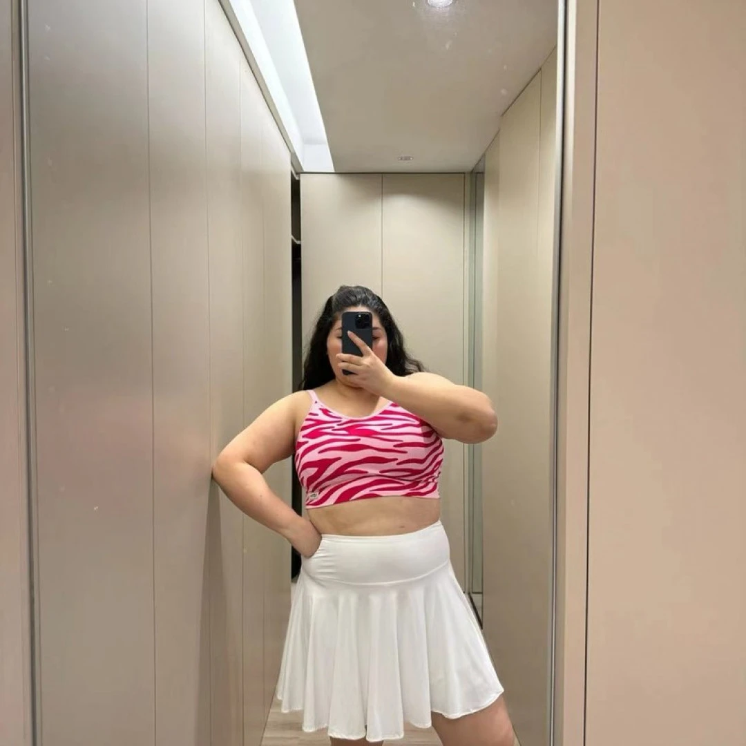 励志女孩夏季宽松冰感运动速干内置安裙裤大码太阳裙QK-1066