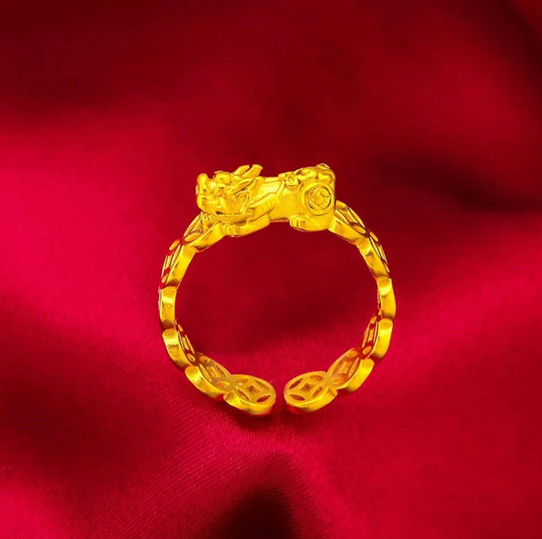 铜合金戒指 3D立体雕刻招财神兽戒指S032