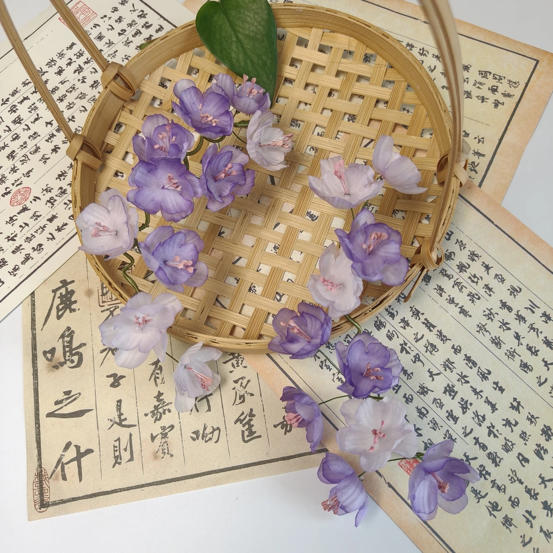 风雪初晴国风花花软簪【达人】汉服手工烫花仙气百搭复古风簪发