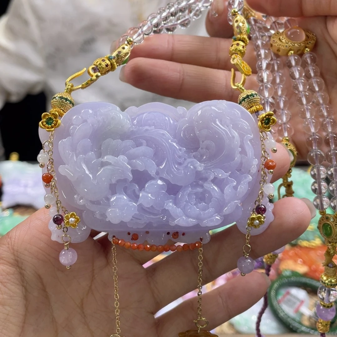 翡翠颈饰未镶嵌代编织