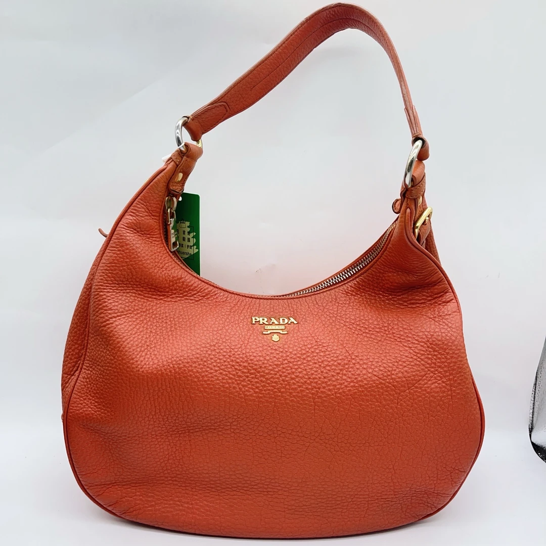95新 Prada/普拉达   橘色手提包 1542 9746