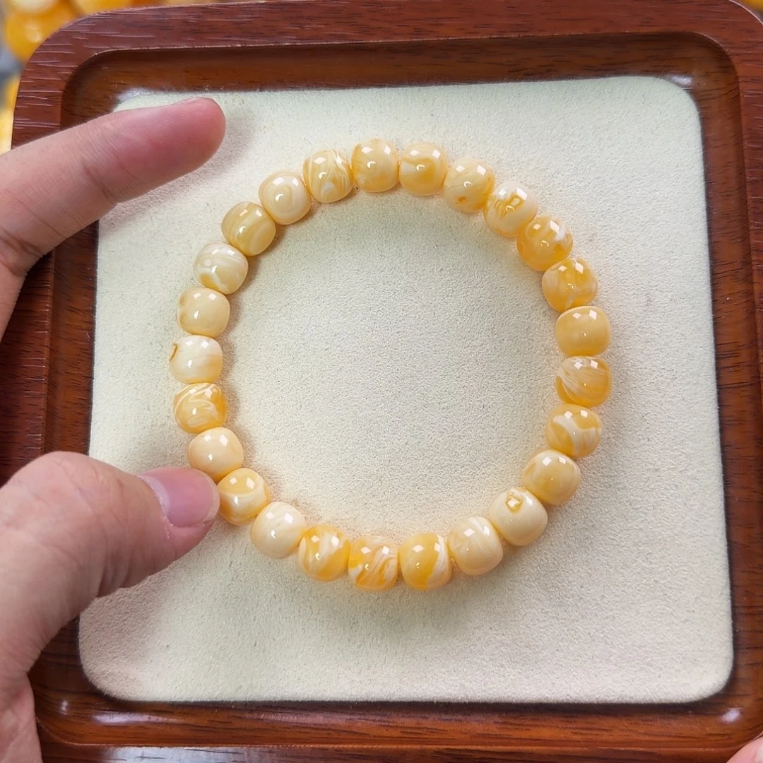 琥珀未镶嵌珠宝奇石9.4mm同料