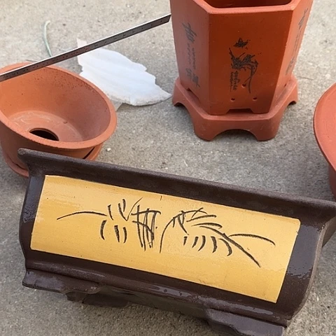 紫砂宜兴紫砂花盆31黄马槽