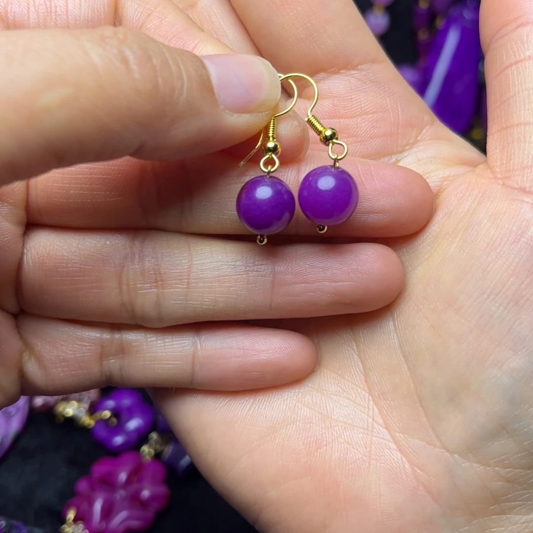 紫泥凝胶玉华果冻紫耳坠卡10