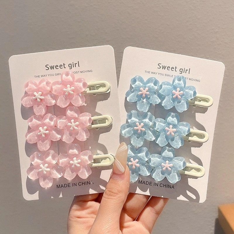 浪漫粉色樱花发夹高颜值甜美少女高级感侧边可爱刘海夹子发卡发饰