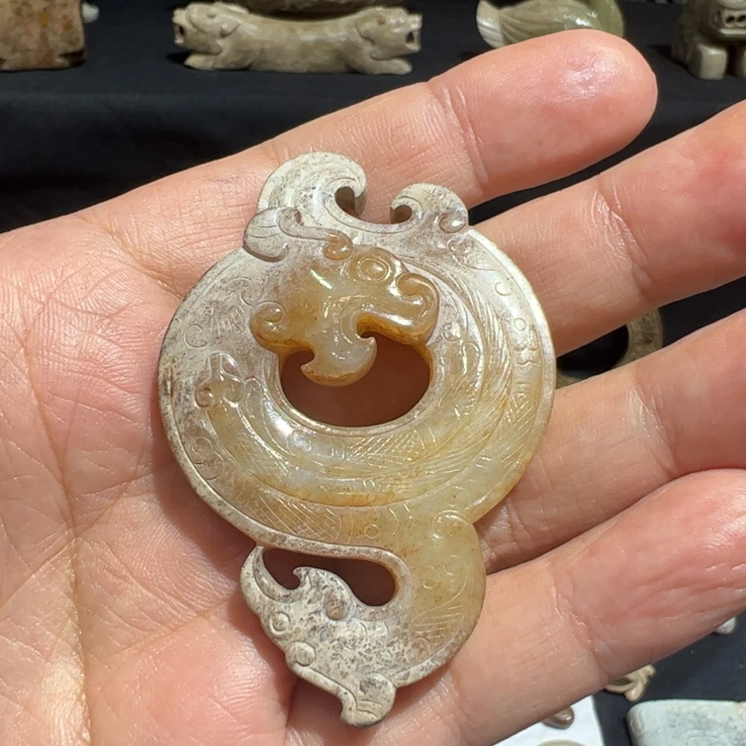 原***侠和田玉（糖玉）未镶嵌挂件我在这里等着你来