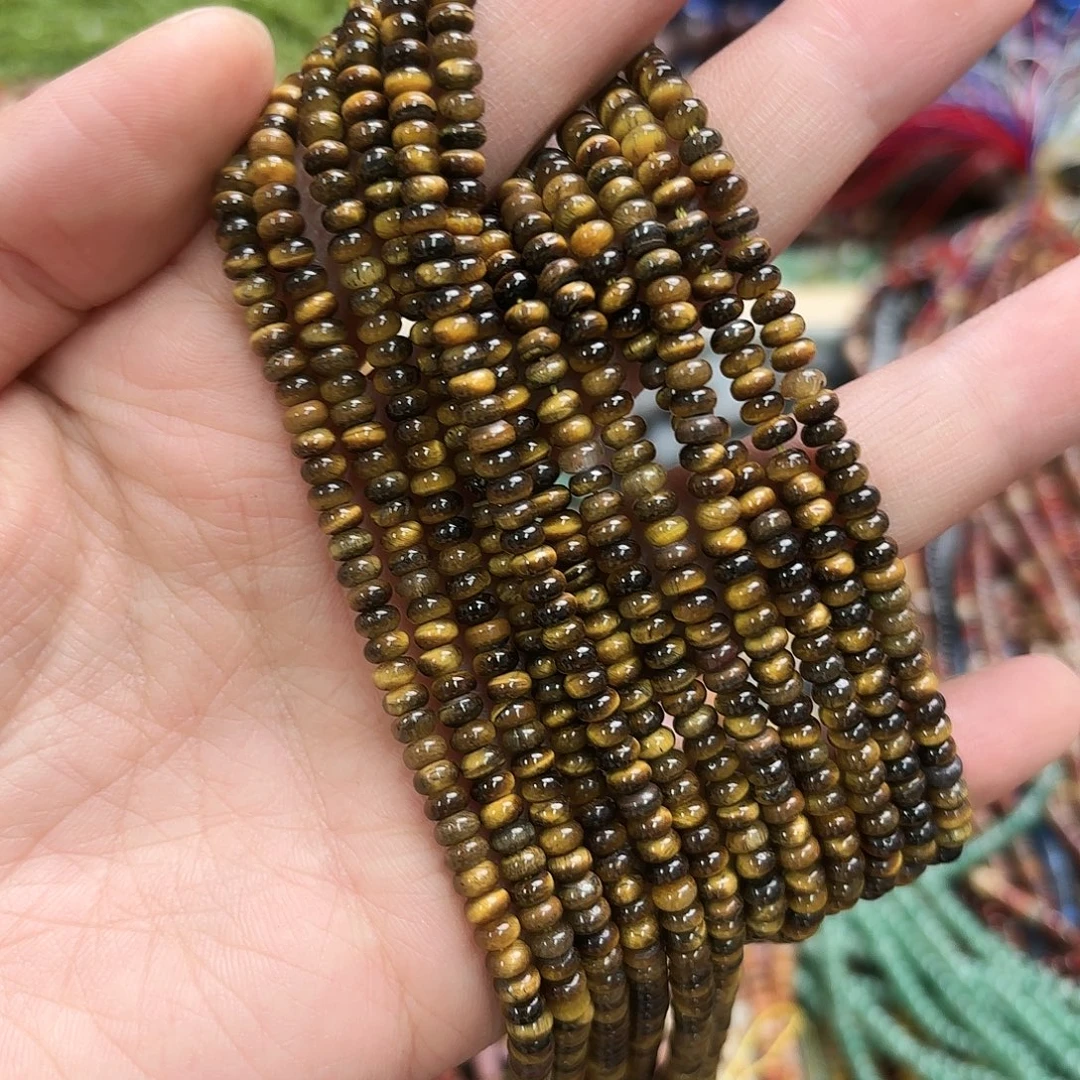 玛瑙/玉髓未镶嵌珠宝半成品2×4虎眼算盘一条